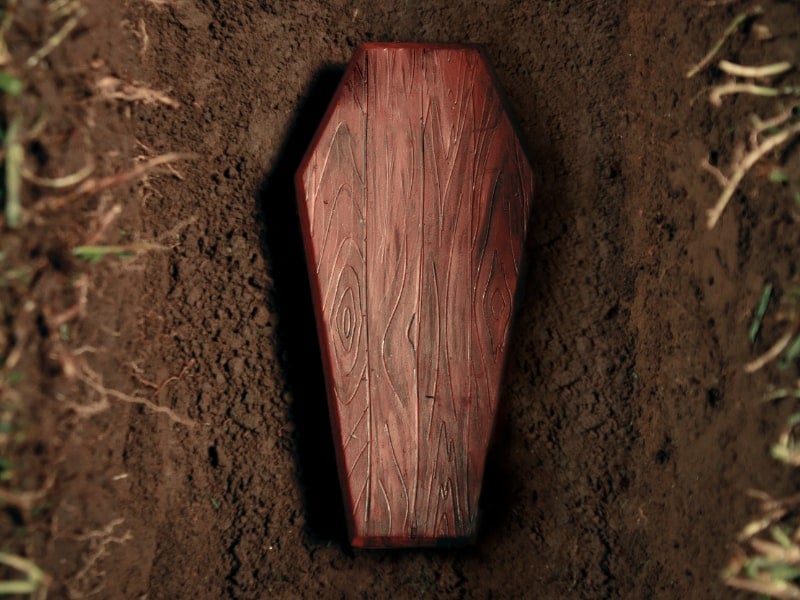 décomposition corps cercueil