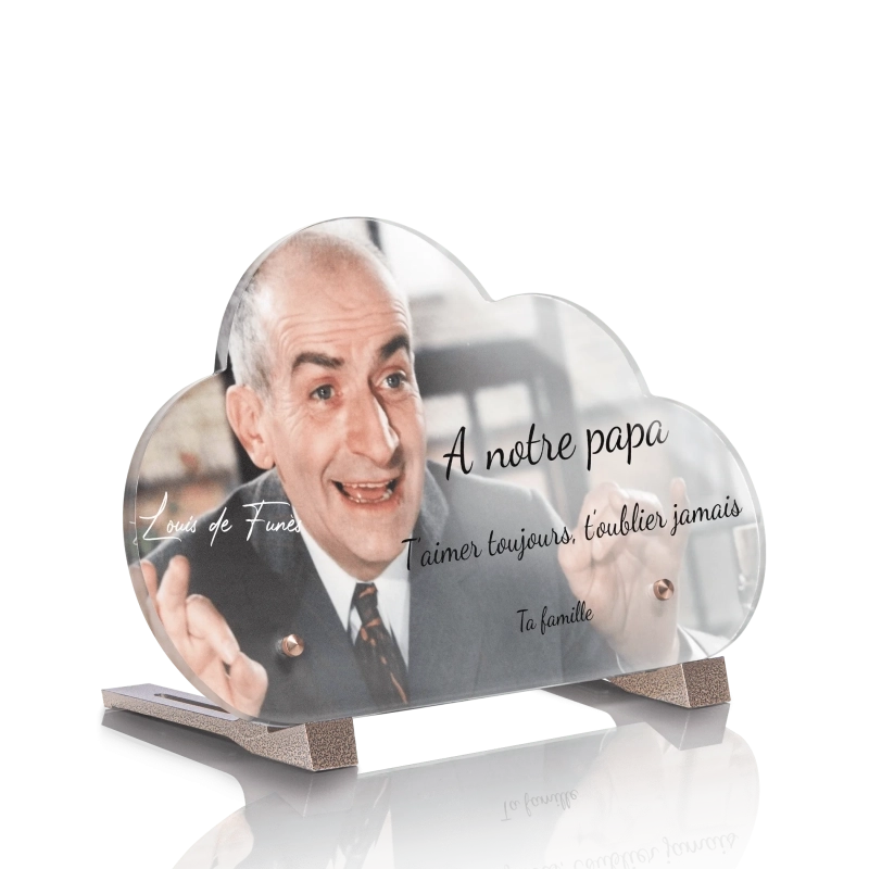 Plaque Funéraire Originale Nuage Louis de Funes