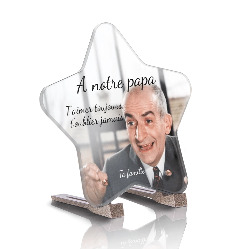 Plaque Funéraire Originale Etoile Louis de Funes