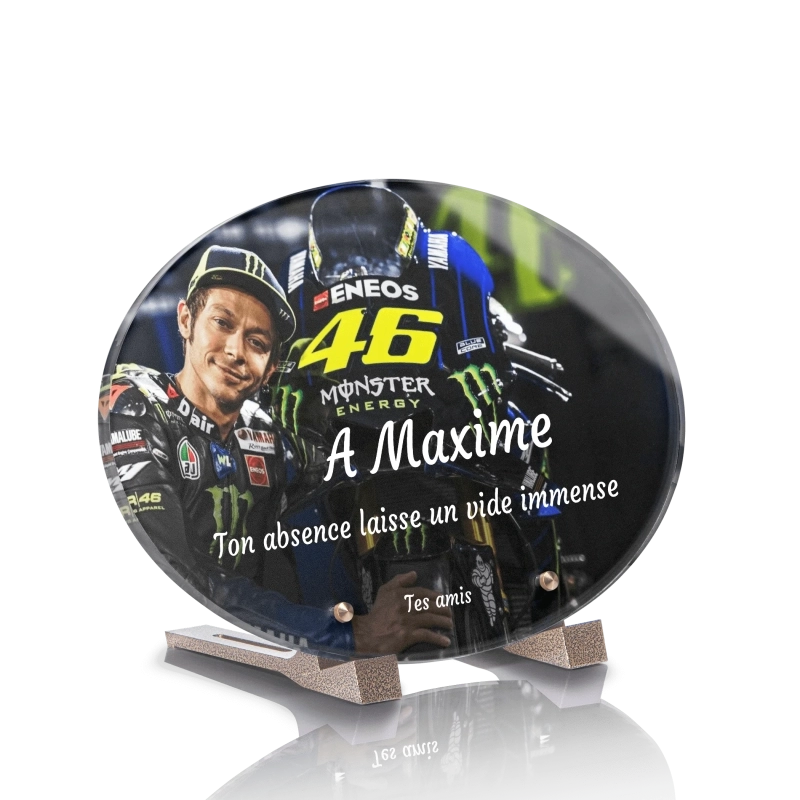 Plaque Funéraire Originale Ovale Valentino Rossi