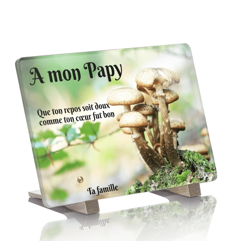 Plaque pour tombe Champignon