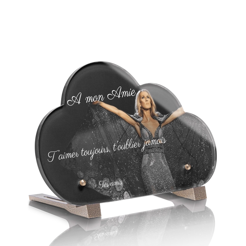 Plaque Cimetière  Nuage Céline Dion