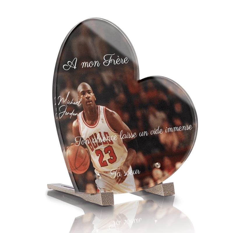 Plaque pour Tombe Coeur Michael Jordan